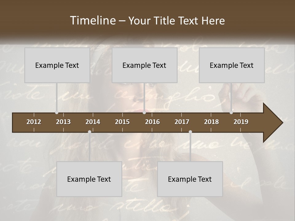 A Woman Writing On A Wall With Words In The Background PowerPoint Template