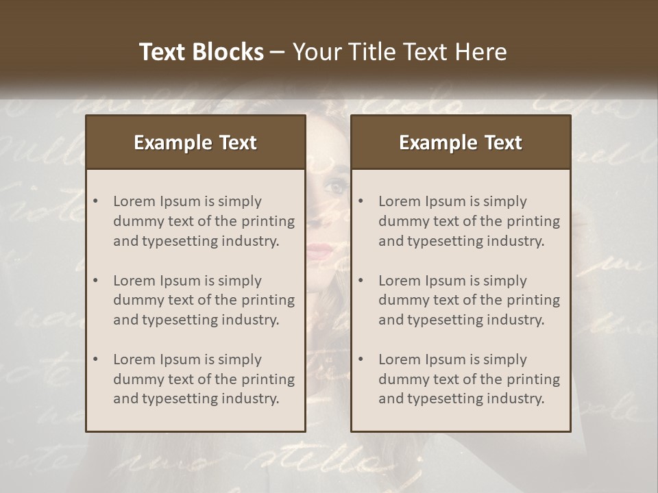 A Woman Writing On A Wall With Words In The Background PowerPoint Template