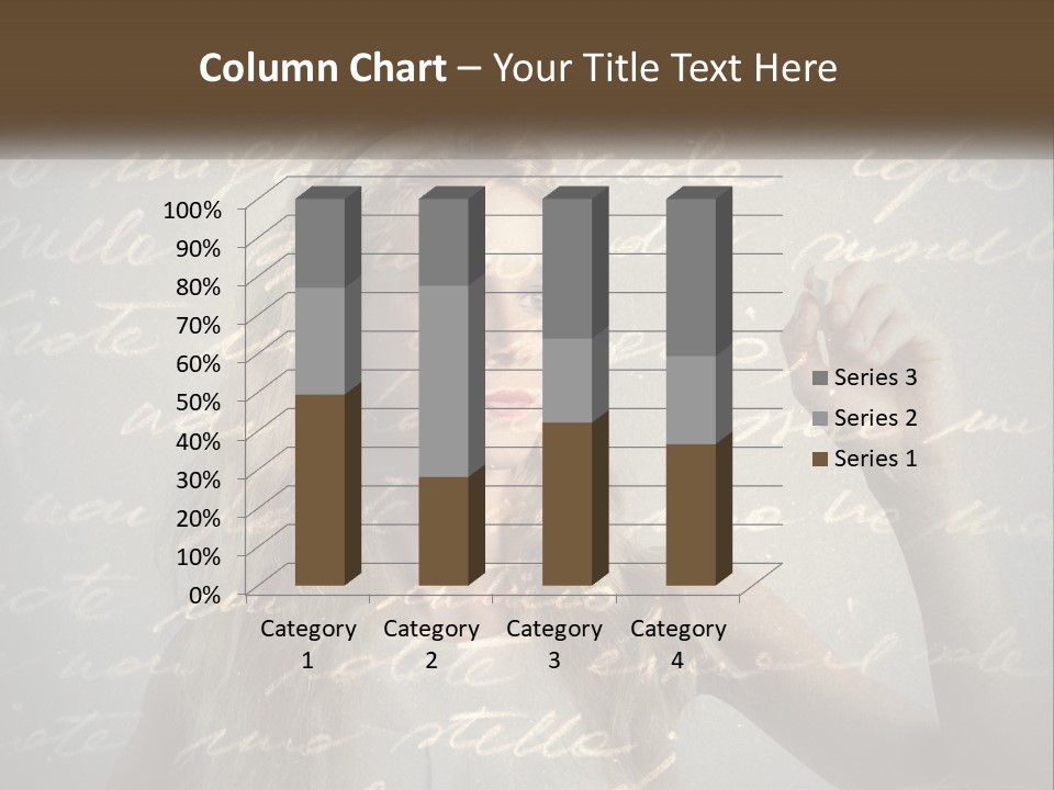 A Woman Writing On A Wall With Words In The Background PowerPoint Template