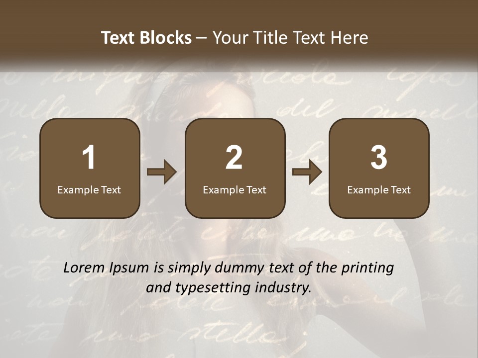 A Woman Writing On A Wall With Words In The Background PowerPoint Template