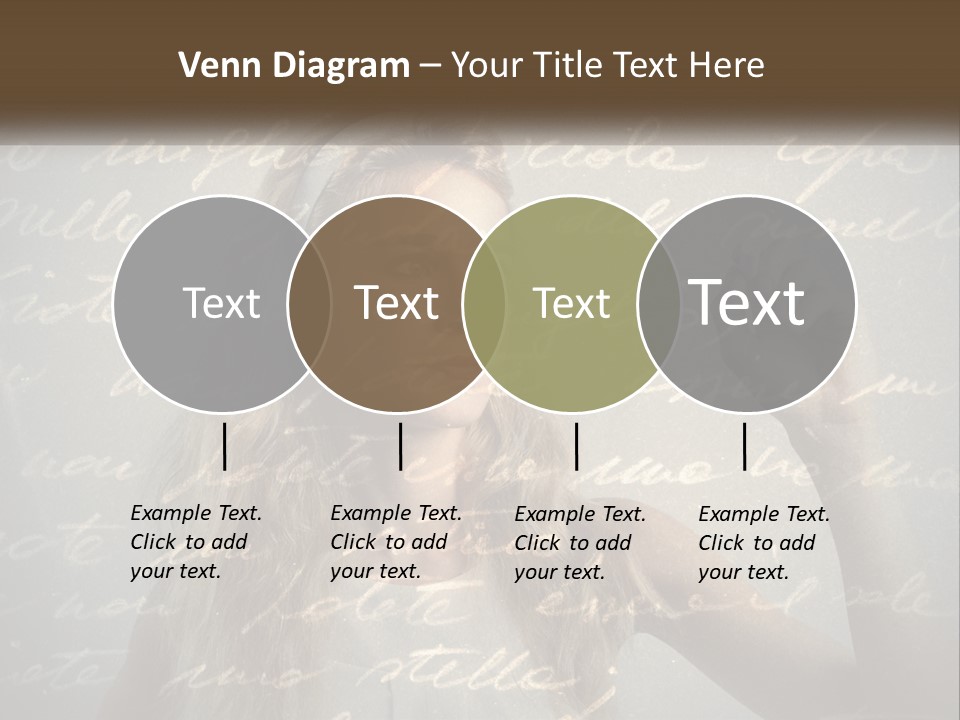 A Woman Writing On A Wall With Words In The Background PowerPoint Template