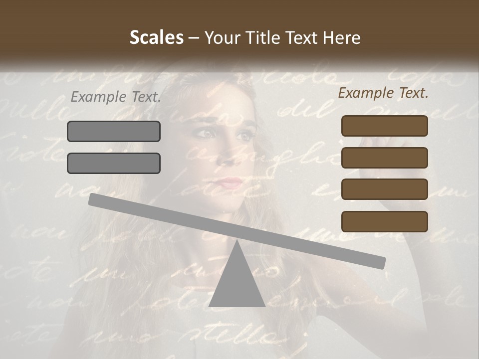 A Woman Writing On A Wall With Words In The Background PowerPoint Template