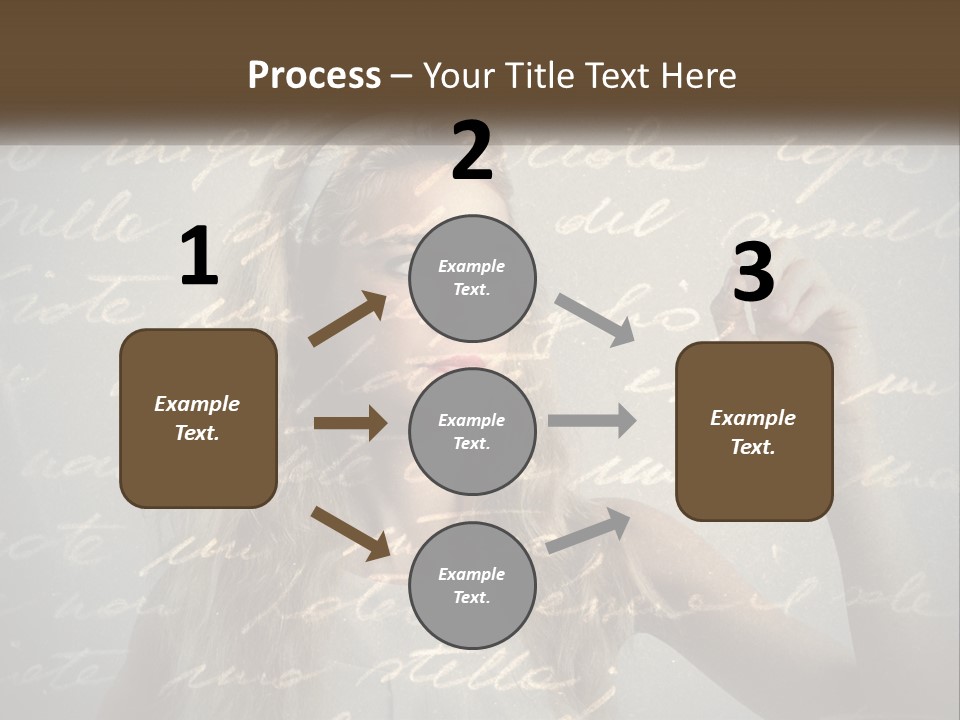 A Woman Writing On A Wall With Words In The Background PowerPoint Template