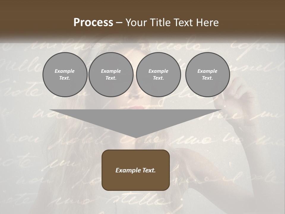 A Woman Writing On A Wall With Words In The Background PowerPoint Template