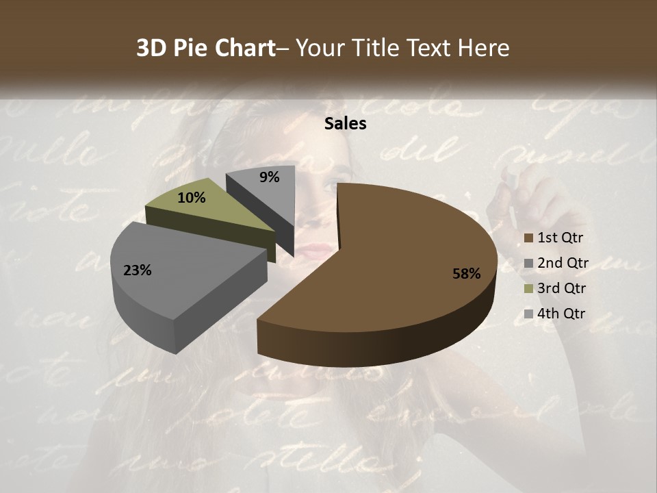 A Woman Writing On A Wall With Words In The Background PowerPoint Template