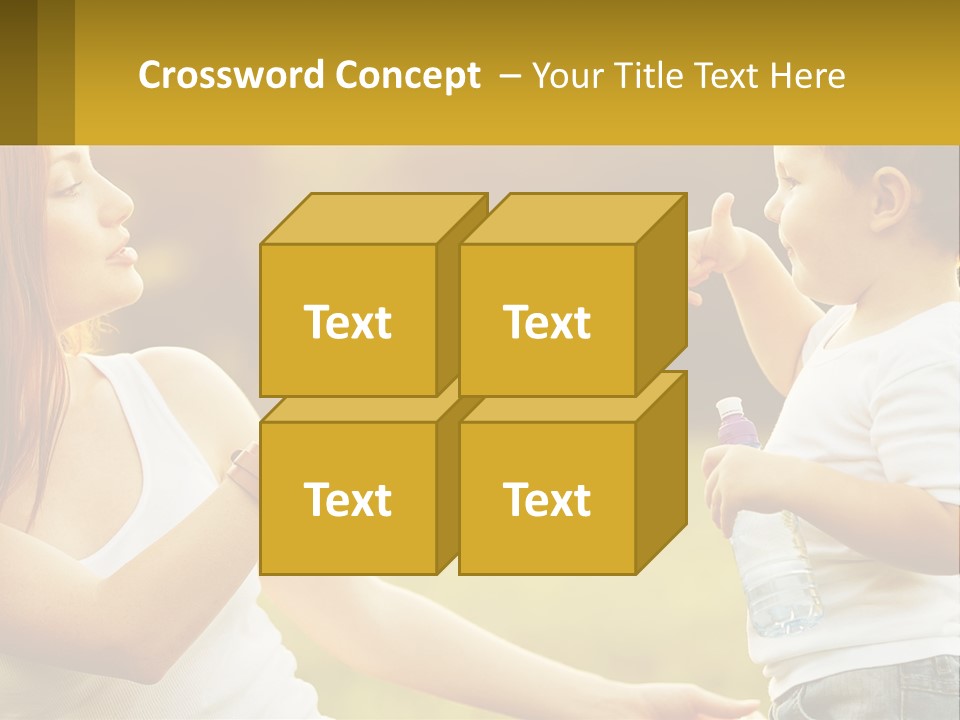 A Woman Holding A Baby And A Bottle Of Water PowerPoint Template