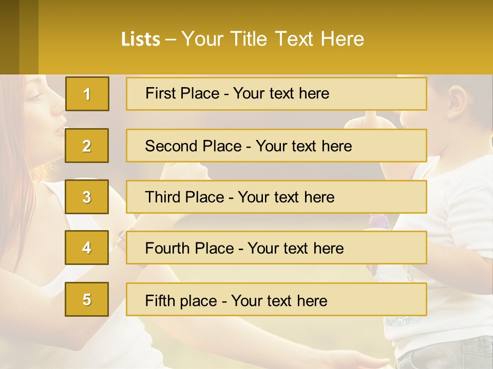 A Woman Holding A Baby And A Bottle Of Water PowerPoint Template