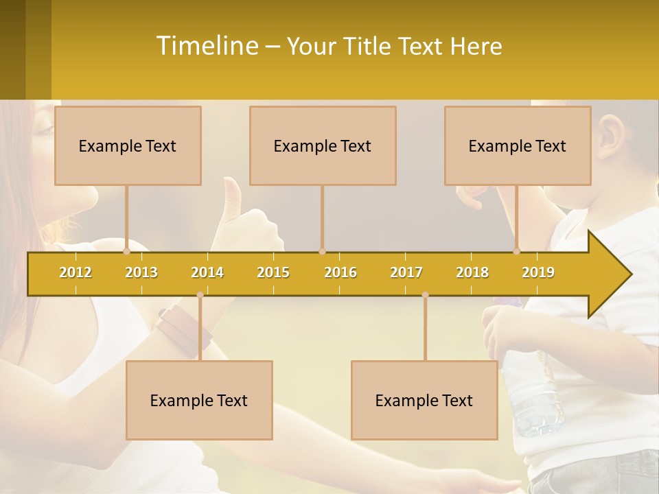 A Woman Holding A Baby And A Bottle Of Water PowerPoint Template