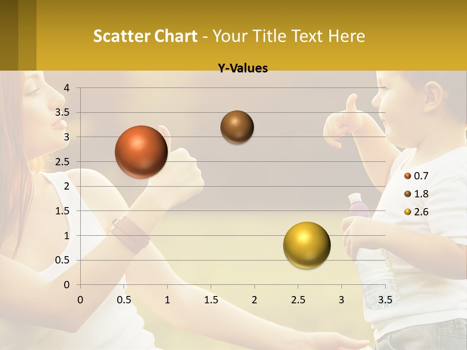 A Woman Holding A Baby And A Bottle Of Water PowerPoint Template