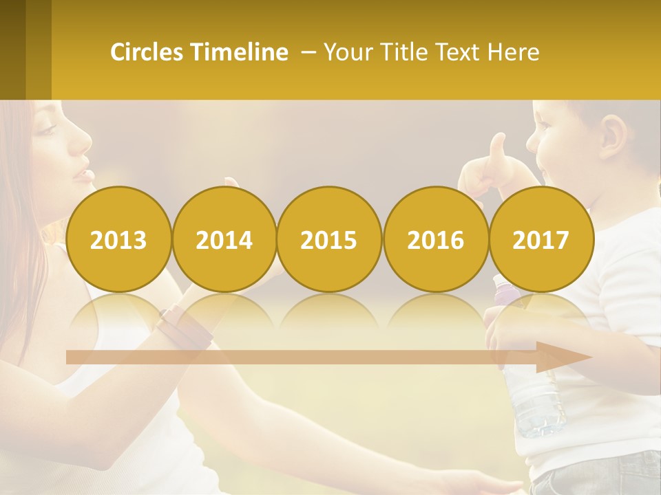 A Woman Holding A Baby And A Bottle Of Water PowerPoint Template