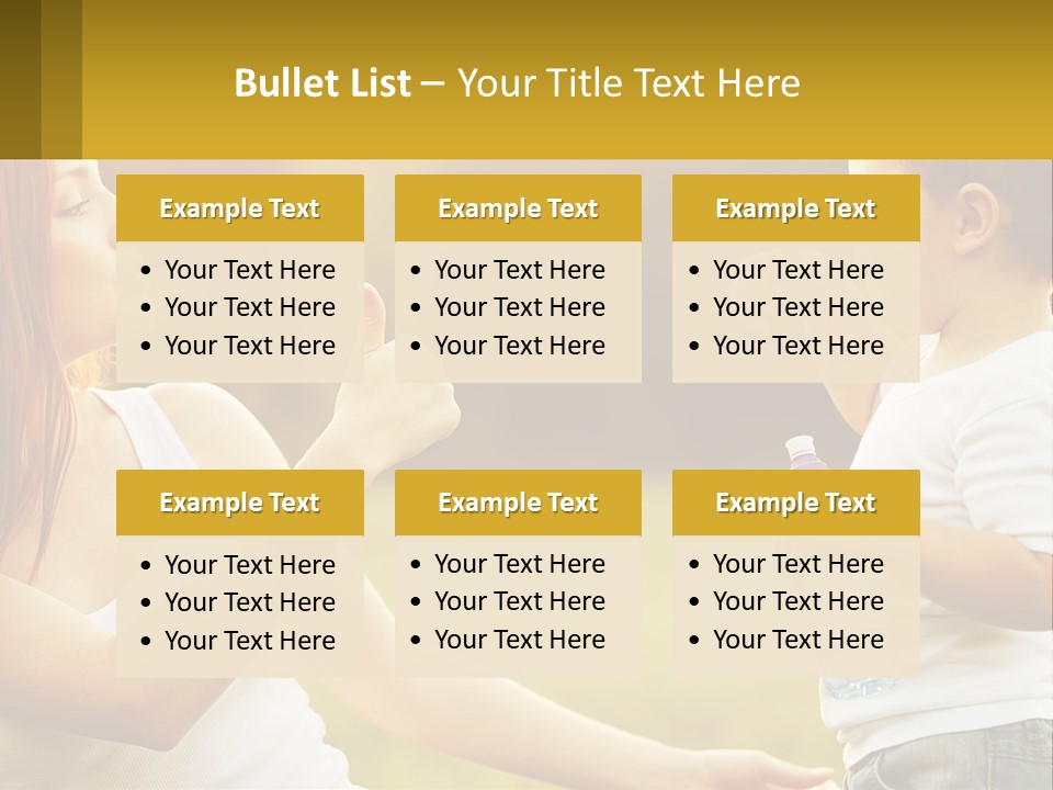 A Woman Holding A Baby And A Bottle Of Water PowerPoint Template