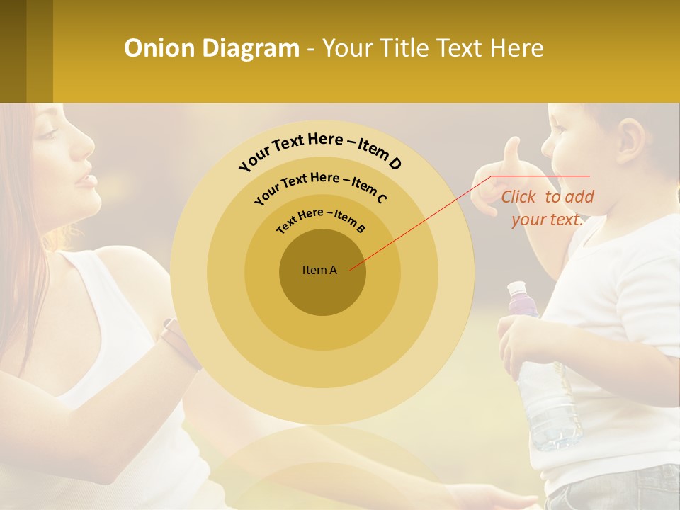 A Woman Holding A Baby And A Bottle Of Water PowerPoint Template