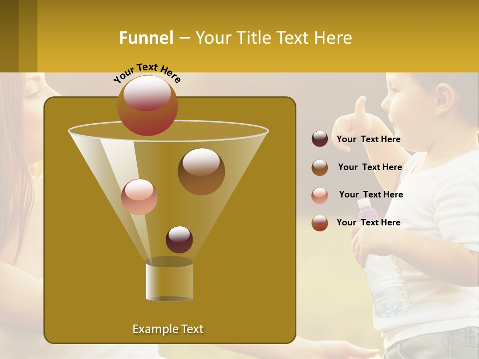 A Woman Holding A Baby And A Bottle Of Water PowerPoint Template