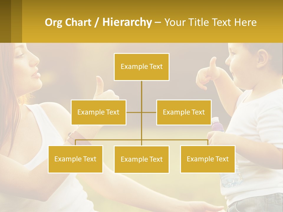 A Woman Holding A Baby And A Bottle Of Water PowerPoint Template