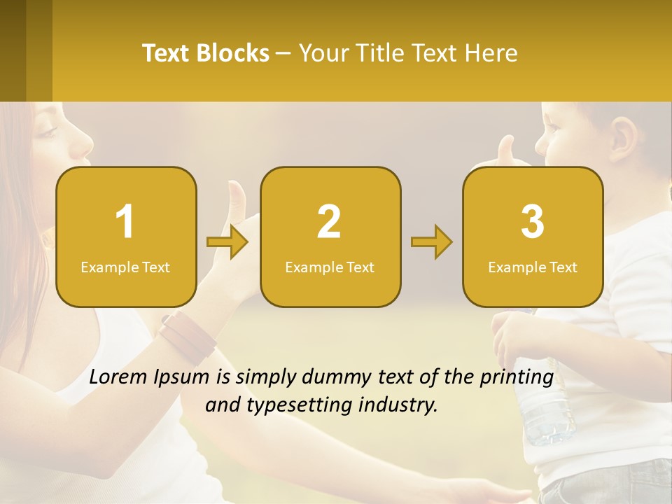 A Woman Holding A Baby And A Bottle Of Water PowerPoint Template