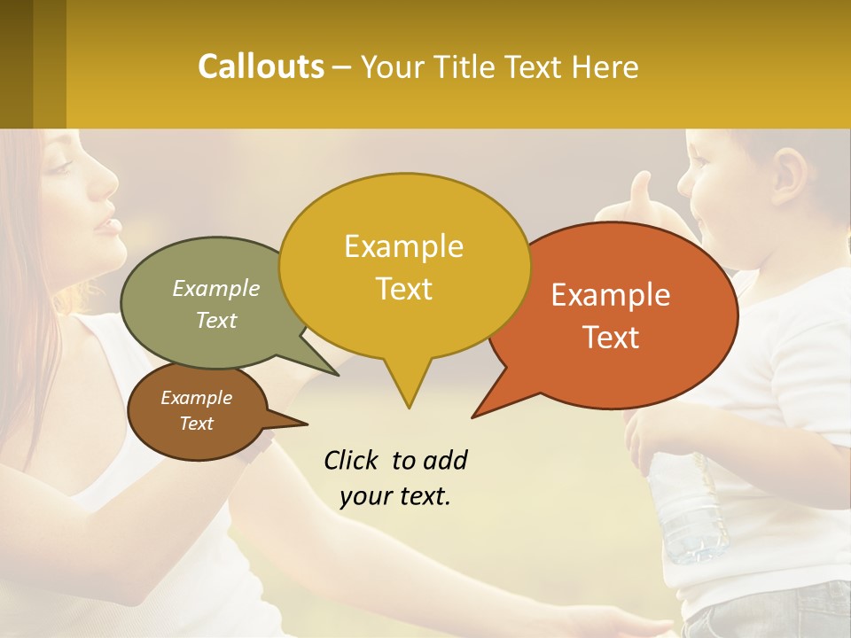 A Woman Holding A Baby And A Bottle Of Water PowerPoint Template