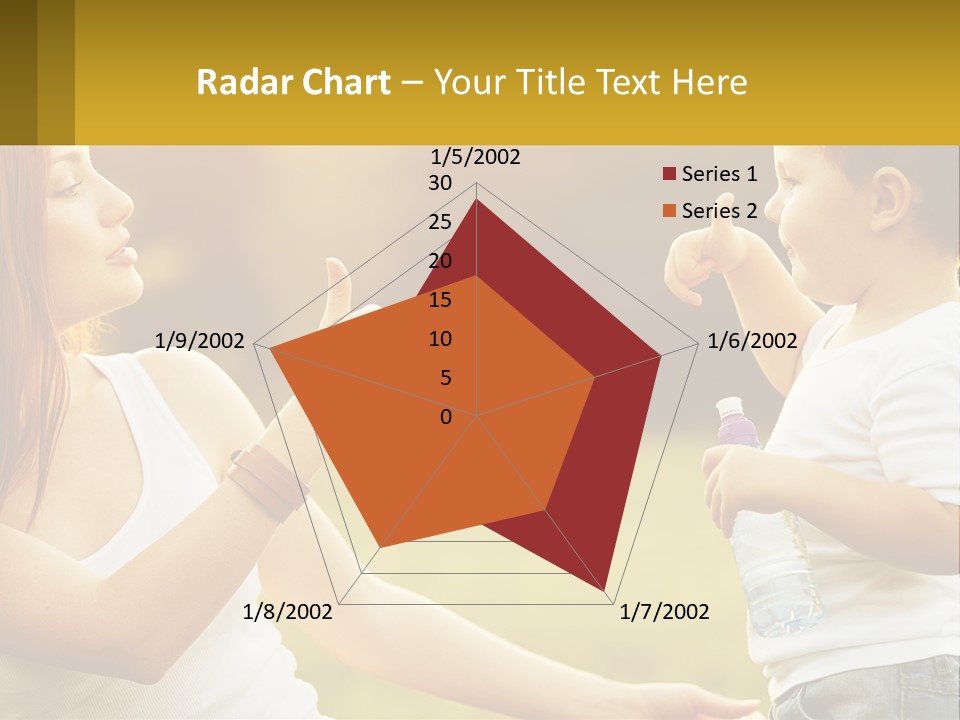 A Woman Holding A Baby And A Bottle Of Water PowerPoint Template