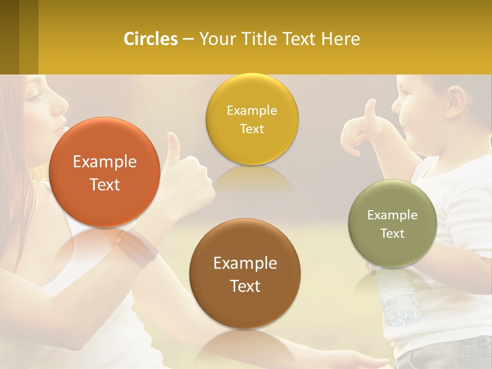 A Woman Holding A Baby And A Bottle Of Water PowerPoint Template