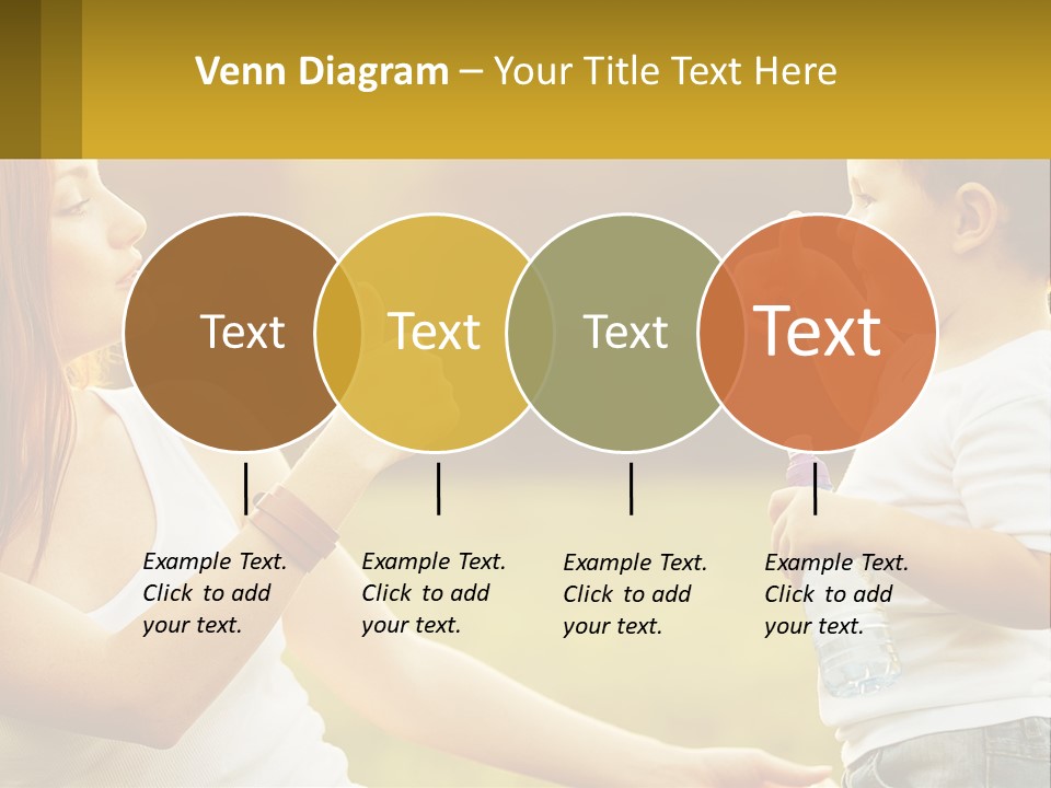 A Woman Holding A Baby And A Bottle Of Water PowerPoint Template