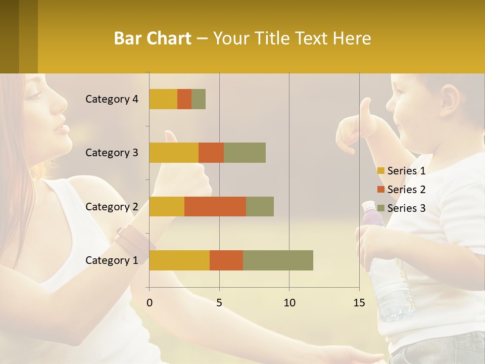 A Woman Holding A Baby And A Bottle Of Water PowerPoint Template