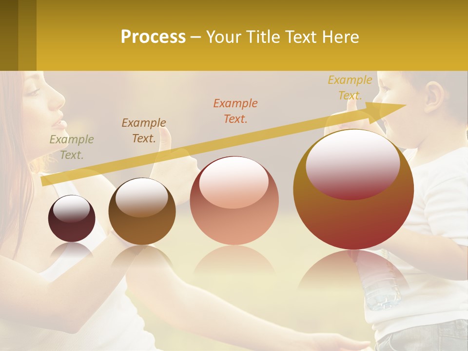 A Woman Holding A Baby And A Bottle Of Water PowerPoint Template