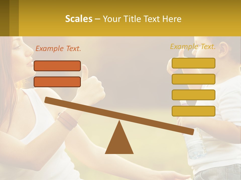 A Woman Holding A Baby And A Bottle Of Water PowerPoint Template