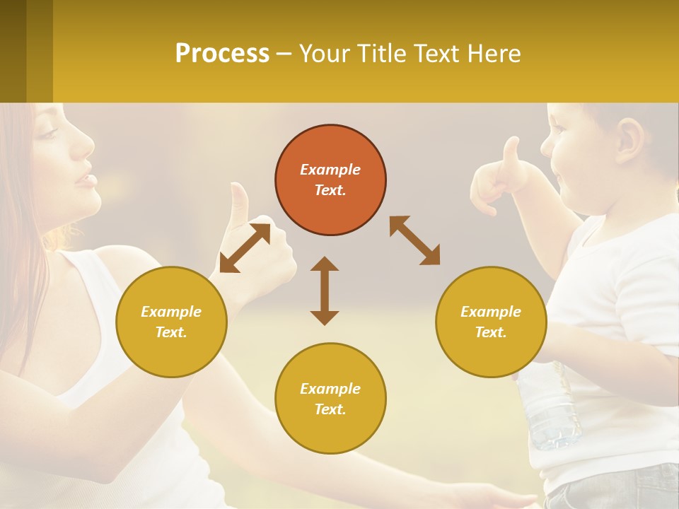 A Woman Holding A Baby And A Bottle Of Water PowerPoint Template