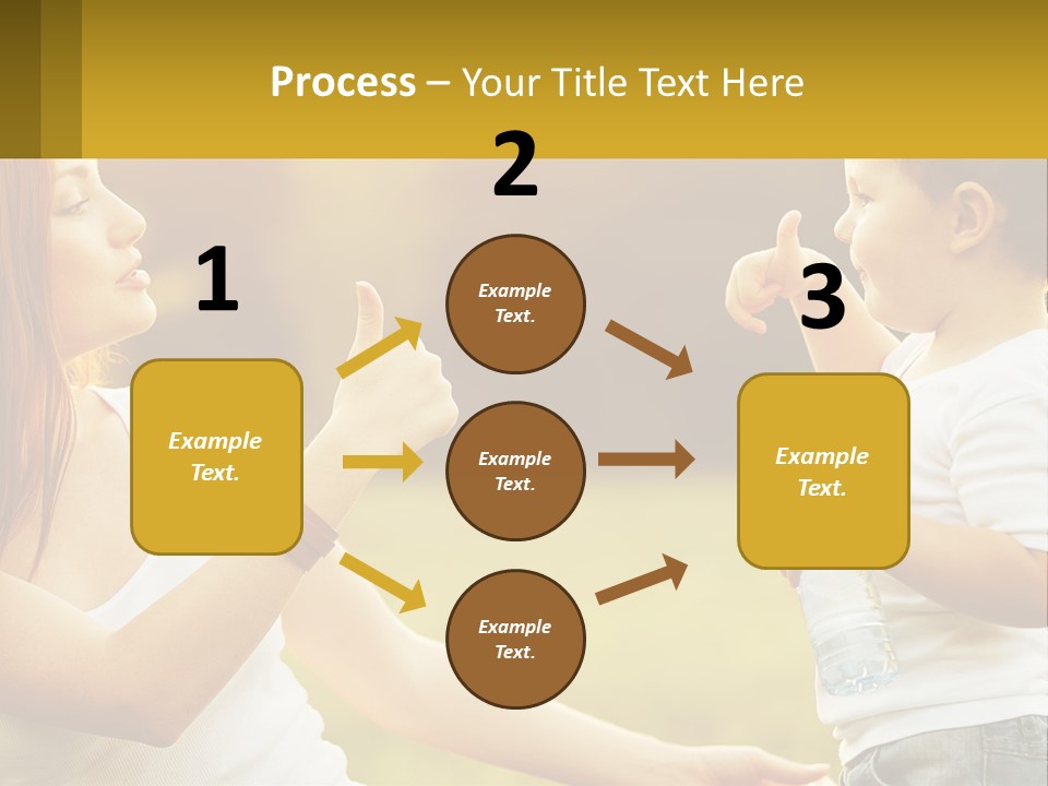 A Woman Holding A Baby And A Bottle Of Water PowerPoint Template