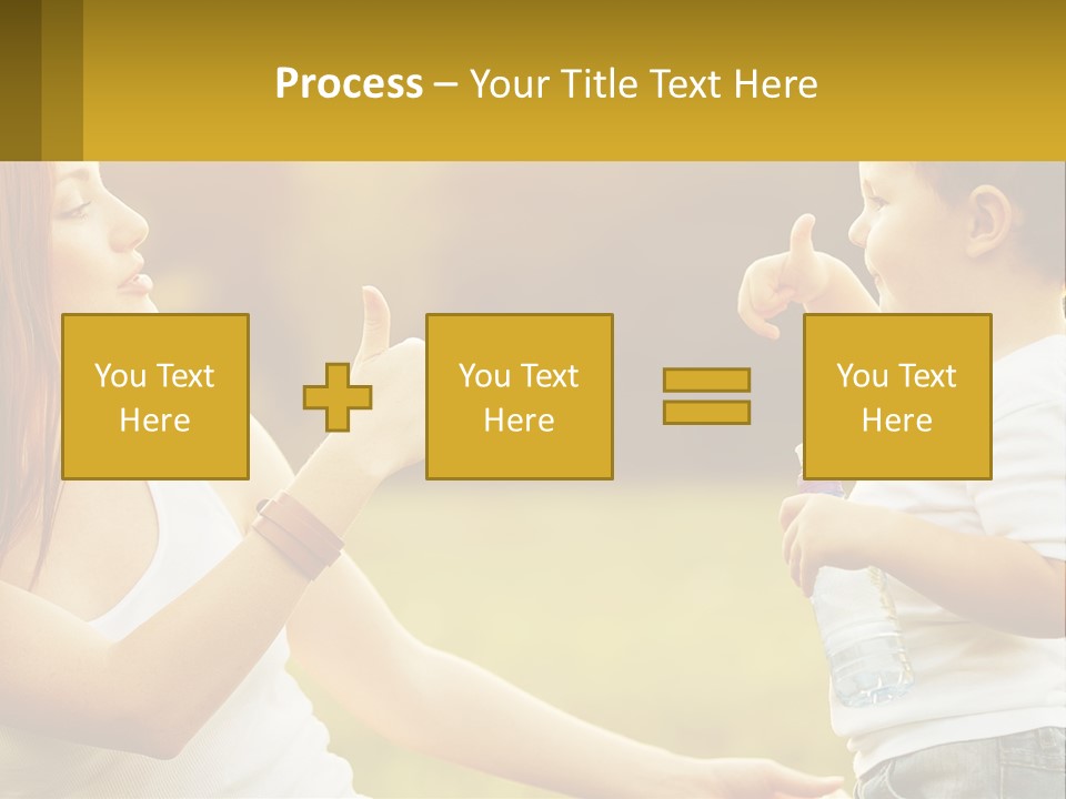 A Woman Holding A Baby And A Bottle Of Water PowerPoint Template