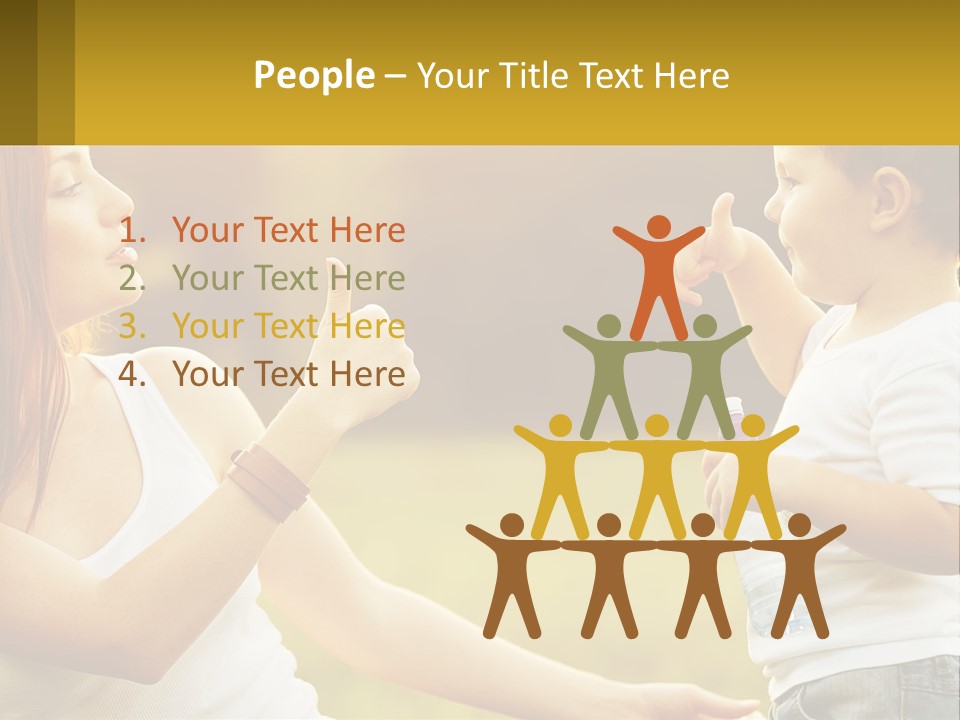 A Woman Holding A Baby And A Bottle Of Water PowerPoint Template