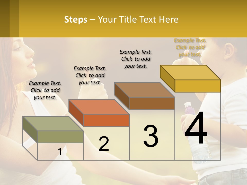 A Woman Holding A Baby And A Bottle Of Water PowerPoint Template