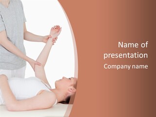 A Woman Getting A Massage From A Woman In A White Dress PowerPoint Template