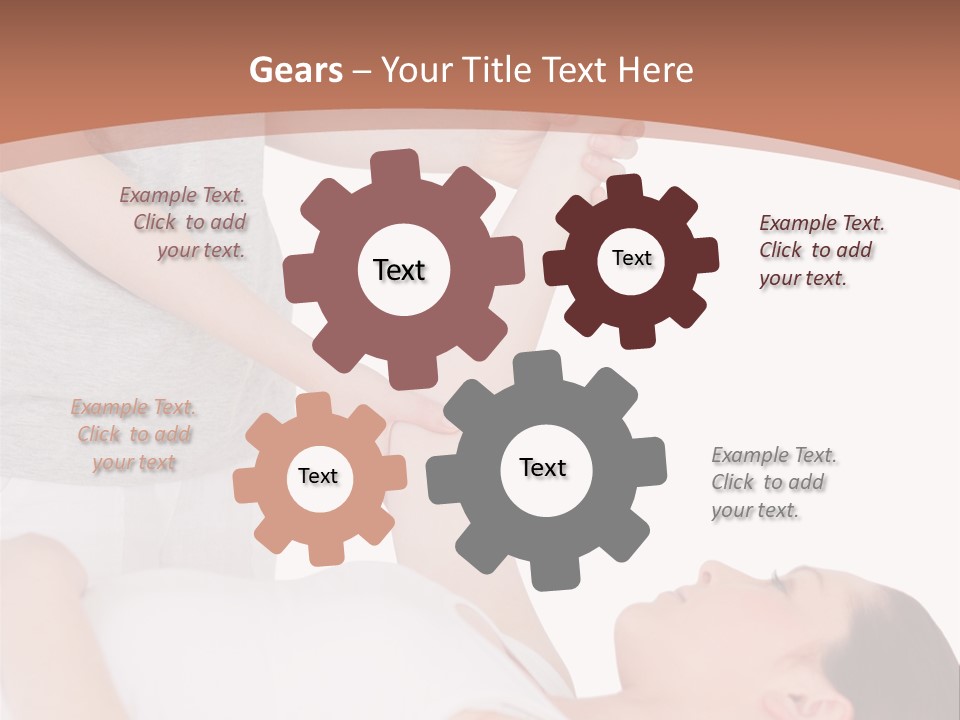 A Woman Getting A Massage From A Woman In A White Dress PowerPoint Template