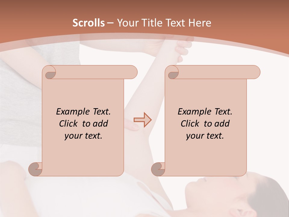 A Woman Getting A Massage From A Woman In A White Dress PowerPoint Template