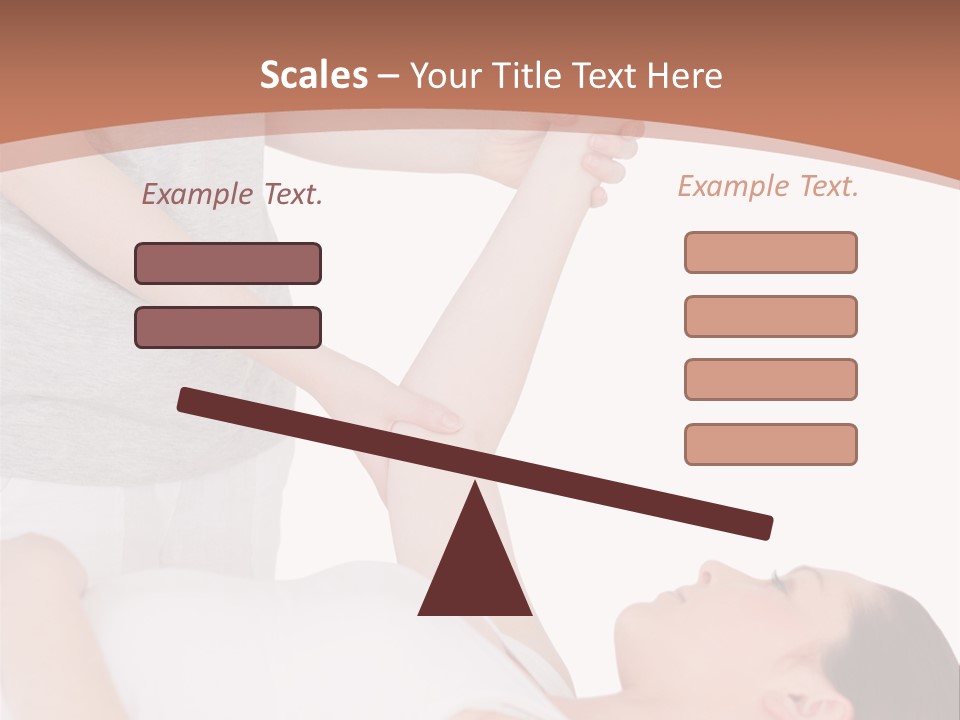 A Woman Getting A Massage From A Woman In A White Dress PowerPoint Template