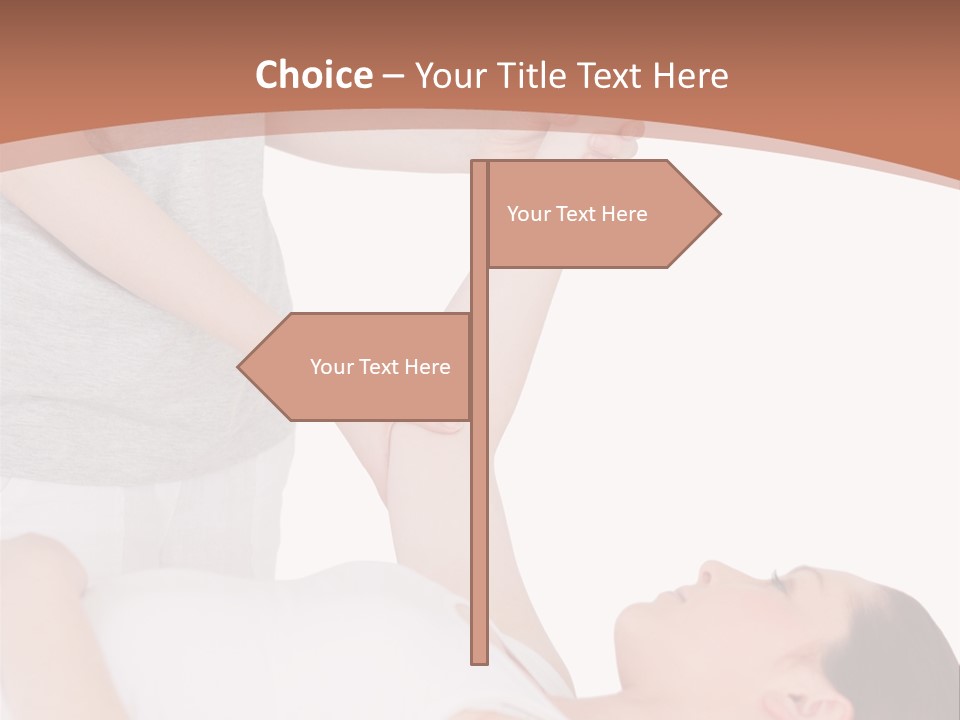 A Woman Getting A Massage From A Woman In A White Dress PowerPoint Template