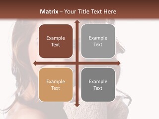 A Beautiful Woman With Long Hair Smiling For The Camera PowerPoint Template