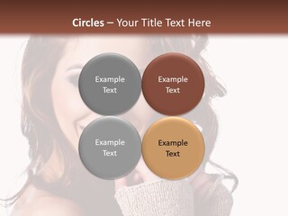 A Beautiful Woman With Long Hair Smiling For The Camera PowerPoint Template