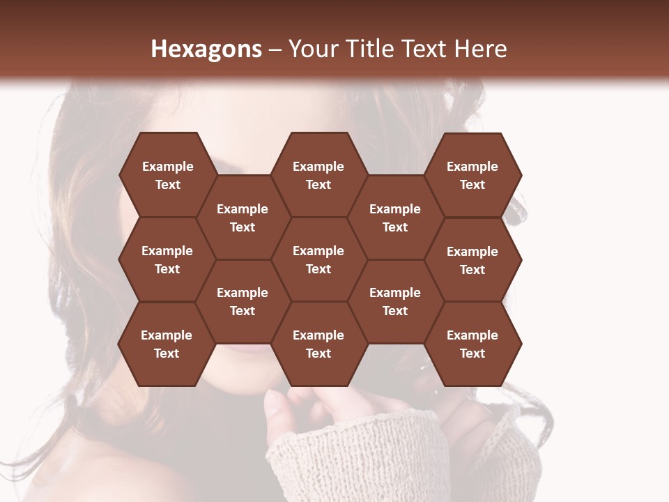 A Beautiful Woman With Long Hair Smiling For The Camera PowerPoint Template