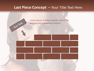 A Beautiful Woman With Long Hair Smiling For The Camera PowerPoint Template