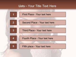 A Beautiful Woman With Long Hair Smiling For The Camera PowerPoint Template