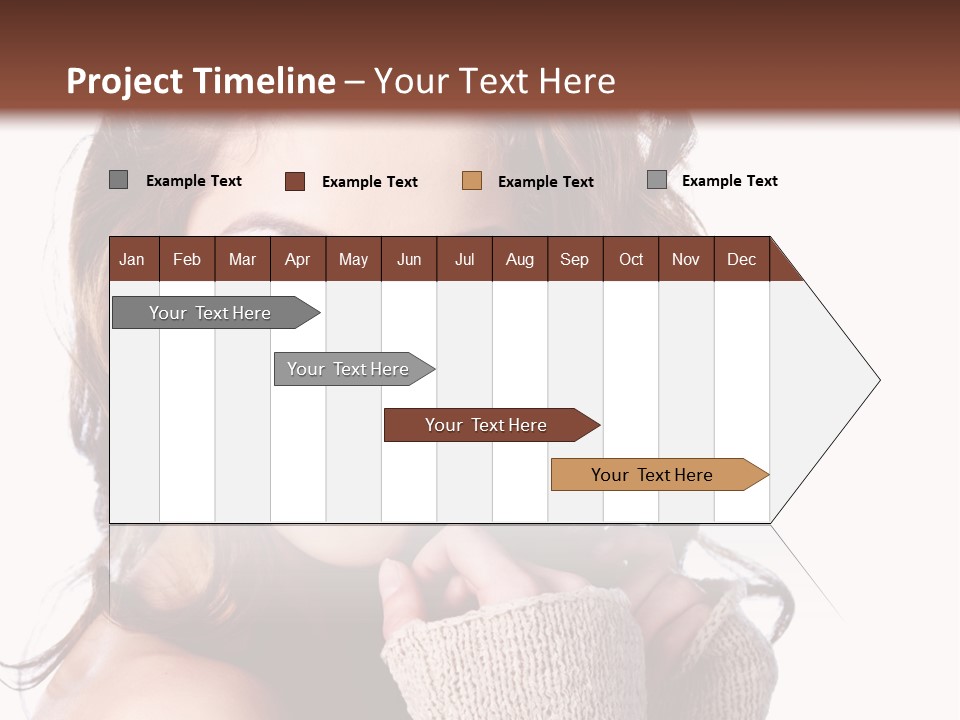 A Beautiful Woman With Long Hair Smiling For The Camera PowerPoint Template