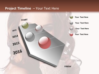A Beautiful Woman With Long Hair Smiling For The Camera PowerPoint Template