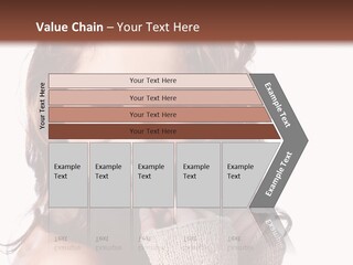 A Beautiful Woman With Long Hair Smiling For The Camera PowerPoint Template