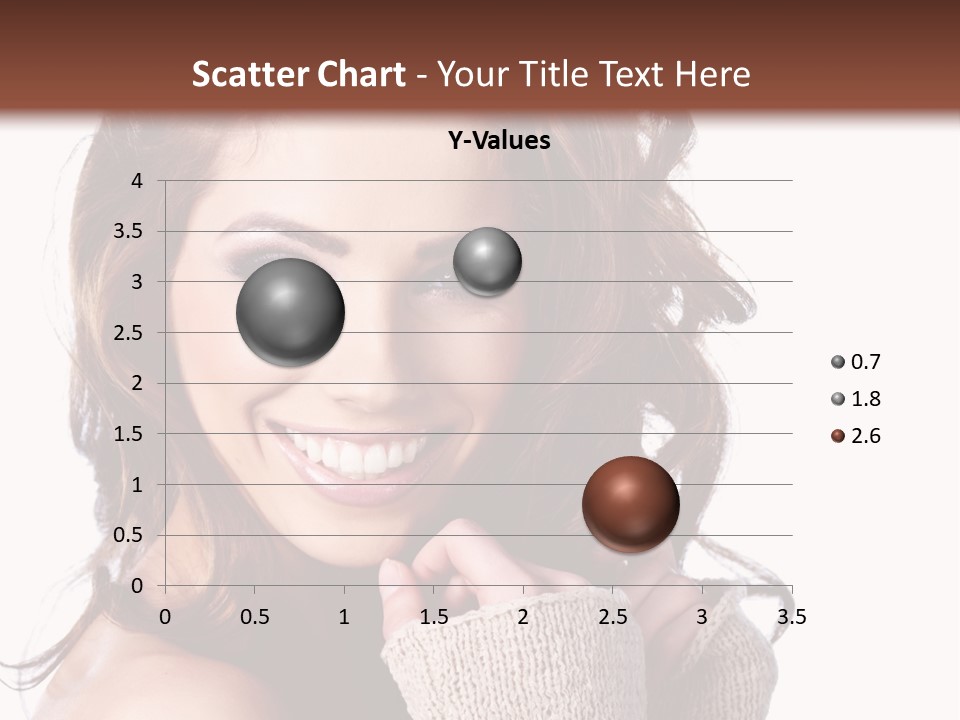 A Beautiful Woman With Long Hair Smiling For The Camera PowerPoint Template