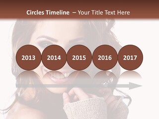 A Beautiful Woman With Long Hair Smiling For The Camera PowerPoint Template