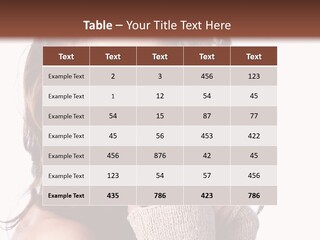 A Beautiful Woman With Long Hair Smiling For The Camera PowerPoint Template