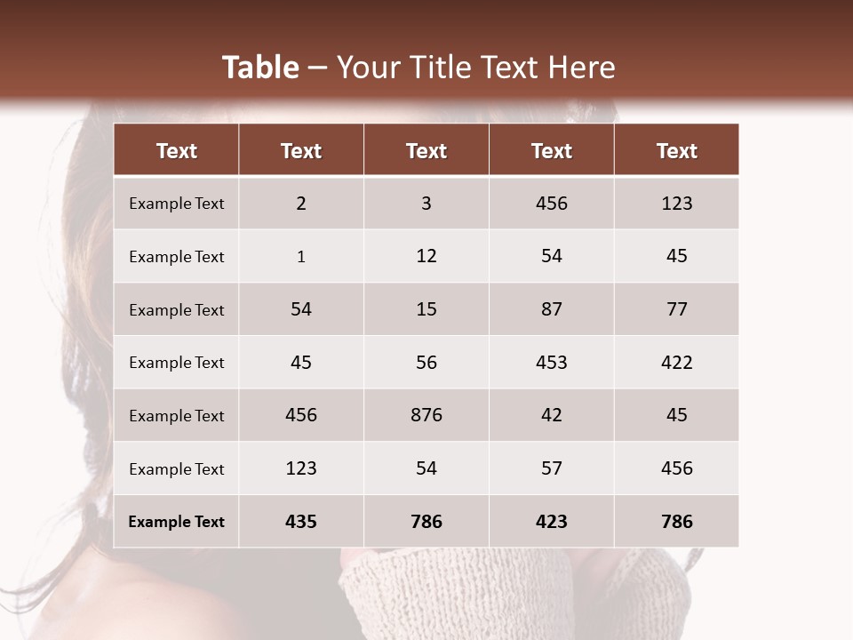 A Beautiful Woman With Long Hair Smiling For The Camera PowerPoint Template