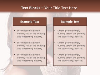 A Beautiful Woman With Long Hair Smiling For The Camera PowerPoint Template