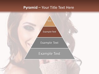 A Beautiful Woman With Long Hair Smiling For The Camera PowerPoint Template